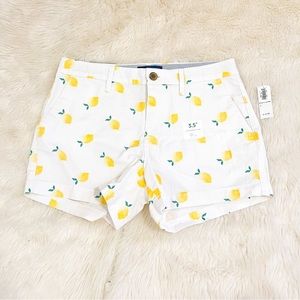 Old Navy Everyday Shorts lemon print NWT